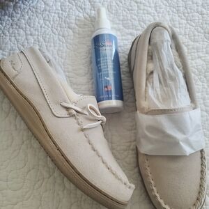 Womens Beach Beige Mocassins Size 8